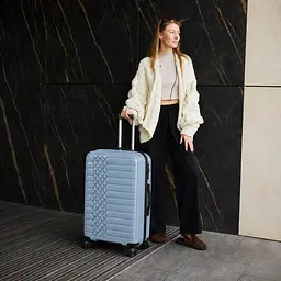 Валіза з поліпропілену Fashion 131 велика 92л блакитна (131-L-LightBlue) - мініатюра 7