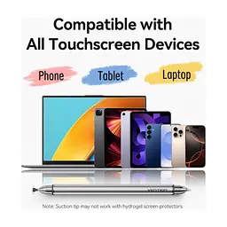 Стилус Vention 2-in-1 Stylus Pen Gray Aluminum Alloy Type (KQMH0) - мініатюра 4