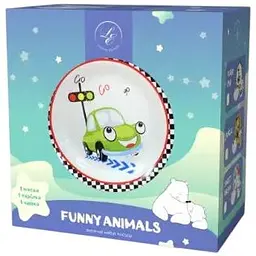Набір дитячого посуду Limited Edition Funny Car 3 предмета (YF6028) - мініатюра 2