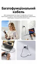Кабель UGREEN L309 USB-A - USB-C QC 3.0 18 Вт 1 м чорний (85201) - мініатюра 9