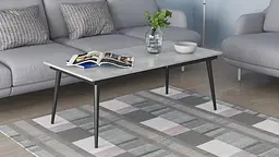 Стіл журнальний трансформер Dandi Small Ferrum-decor 45x120(160)x60 Чорний метал ДСП Бетон 16 мм (FRD-106785) - мініатюра 7