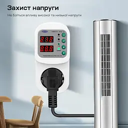Реле контролю напруги та струму в розетку TOMZN TOSVA-16 EU 16A (51-00126) - мініатюра 12