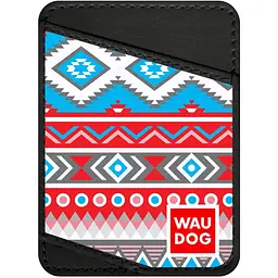 Холдер для карток Waudog Design Етно шкіра 9.5х7 см чорний