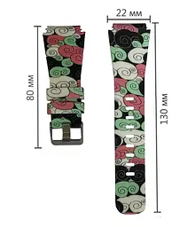 Силіконовий спортивний ремінець Primolux для годинника Xiaomi Amazfit GTR 47 мм, Lite 47 мм Color Pattern - мініатюра 4