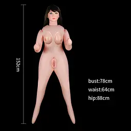 Секс-лялька LoveToy Silicone Boobie Super Love Doll 152 см брюнетка - мініатюра 2