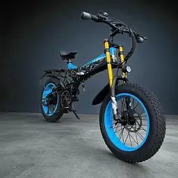 Електровелосипед Volto Lankeleisi X3000 Plus фетбайк 1000W 18Ah алюмінієвий синій - мініатюра 4