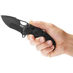 Ніж складаний SOG Kiku XR Чорний - мініатюра 7