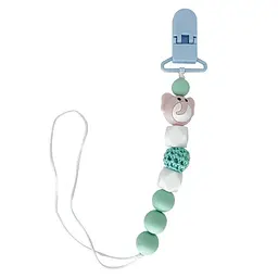 Ланцюжок для пустушки Слон MegaZayka MGZ-0508(Turquoise) силіконовий