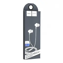 Навушники Hoco M14 initial sound universal earphones with mic білі - мініатюра 2