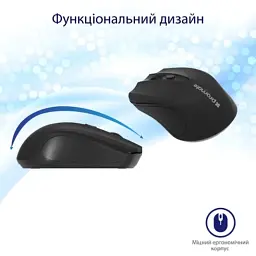 Мишка Promate Clix-8 Wireless Black (clix-8.black) - мініатюра 2