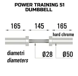 Гриф гантельний Toorx Power Training 51 см 50 мм (MCO-51) - мініатюра 2