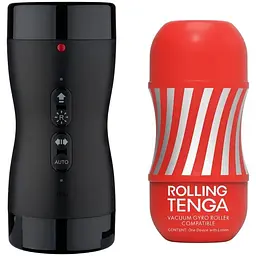 Автоматичний мастурбатор Tenga VACUUM GYRO ROLLER SET, ротація та вакуум, сумісний з Tenga Cup - мініатюра 2