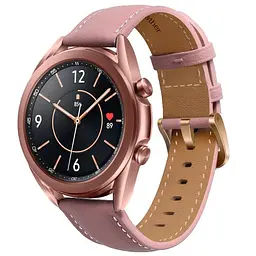 Ремінець для Xiaomi Amazfit Bip - коричнево-рожевий Watchbands Standart ширина кріплення 20мм розмір L шкіряний (WB2054804) - мініатюра 2