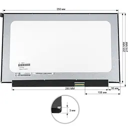 Матриця 15.6 NV156FHM-T06 touch (1920*1080 40pin(eDP IPS) LED SLIM(без планок та вушок) матова роз'єм праворуч знизу - мініатюра 2