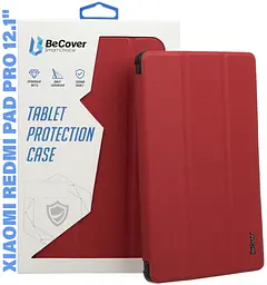 Чохол BeCover Smart Case для Xiaomi Redmi Pad Pro 12.1 Червоний Wine (711304) - мініатюра 6