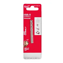 Свердло по металу HSS-Co MILWAUKEE DIN338, діаметр 3,0х61х33мм, (2шт)
