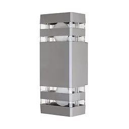Бра настінне Levistella 7672024-2 SL, 2 лампи E27, 60W, IP54, сірий метал, вуличний стиль