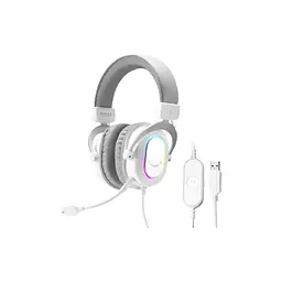 Навушники Fifine H6 RGB 7.1 White (H6W) - мініатюра 2