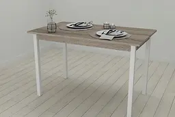 Стіл кухонний Ferrum-decor Маріо 75x120x60 Білий ДСП Сонома Трюфель 16мм (FRD-106321)