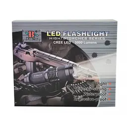 Ліхтарик акумуляторний Bailong POLICE BL-8468 Q5 50000W ручний з Zoom 300 Lumen з зарядкою та батареєю - мініатюра 7