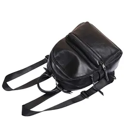 Жіноча сумка-рюкзак наплічний на кожен день 31х27х15 Tiding Bag чорний - мініатюра 3