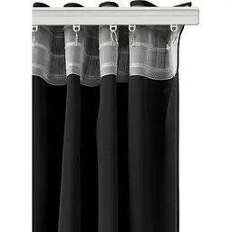 Штори на кухню та в кімнату Cosas ONYX180х260 см  2 шт чорний (Curtains_100Black_DUK_180x260) - мініатюра 7