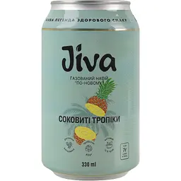 Напій соковий Jiva Соковиті Тропіки з соком ананаса, пюре манго та маракуї 330 мл