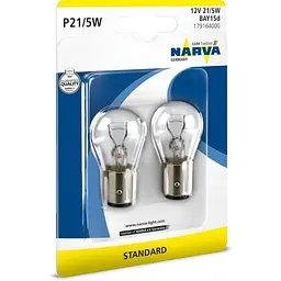 Автолампа 17916 NARVA 12V 21/5W BAY15D P21/5W (к-т 2шт) (4013790268174)