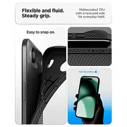 Чохол Spigen для iPhone 17 Air, Liquid Air, Matte Black teh0019362 - мініатюра 2
