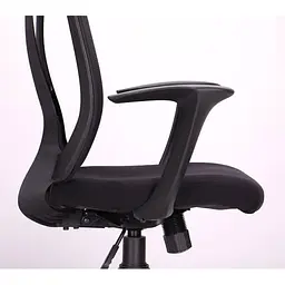 Офісне крісло для персоналу Art Metal Furniture Nickel Black сидіння Сідней-07/спинка Сітка SL-00 чорна (297089) - мініатюра 10