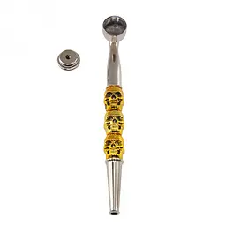 Люлька для куріння N35 Classic Rasta pipe Skull 150 мм (YD088) - мініатюра 2