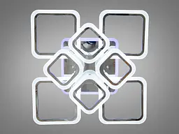 Сучасна LED люстра з підсвічуванням, димером, 115W, хром - мініатюра 2