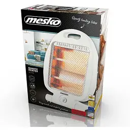 Обігрівач інфрачервоний Mesko MS 7710 портативний 800 Вт із захистом від перекидання білий - мініатюра 8