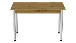 Стіл кухонний Ferrum-decor Беніта 75x120x60 Білий ДСП Дуб Артізан 16мм (FRD-105687)