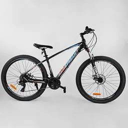 Велосипед спортивний corso «airstream» 27. 5"дюймів рама алюмінієва, shimano 21 швидкість, зібрань на 75% (31606)
