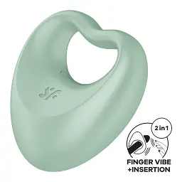 Вібратор на палець Satisfyer Perfect Pair 3 6.7 см зелений - мініатюра 4
