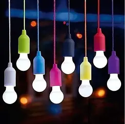 Підвісна LED лампа на шнурку BL 15418 пластикова, червона - мініатюра 4