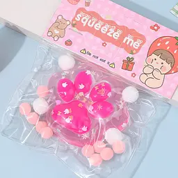 Сквіш антістрес UFT Squish Cat Paw кото лапка Transparent Magenta - мініатюра 3