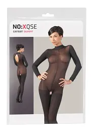 Комбінезон NO:XQSE Catsuit with Lace Colla, S/M (чорний) - мініатюра 4