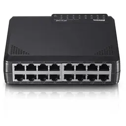 Комутатор Netis ST3116P, 16x10/100 Mb/s, 2хSFP пластиковий корпус, некерований