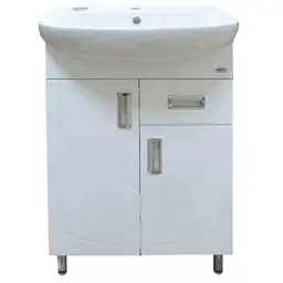 Тумба ПіК Kraft Декор Т3 + раковина Arteco 55 см Білий 30412 - мініатюра 2