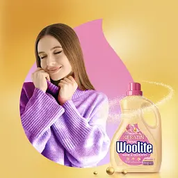 Засіб для прання рідкий Woolite для вовни та делікатних тканин з Кератином 1.8 л - мініатюра 3
