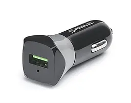 Автомобільний зарядний пристрій Real-el CA-30 QC3.0 (1USBx3A) Black/Grey