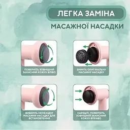 Портативний вібромасажер (5 насадок) - мініатюра 2