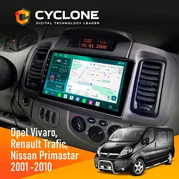 Штатна магнітола Renault Trafic 2001-2010 Cyclone C9-013 4x64 DSP 4G Cyclone (НФ-00009825)