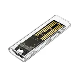 Зовнішня кишеня XON MemoryCase для M.2 NVMe (PCIe) / NGFF (SATA) USB 3.1 Type-C Прозора (XSC2C13NN1PT 6310) - мініатюра 3