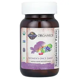 Вітаміни для жінок Organics Women's Once Daily 30 Tablets Garden of Life vit0006228 - мініатюра 3