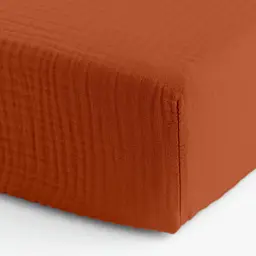 Простирадло на резинці муслін Cosas Terrakot 200х200х20 см (25Muslin_Terrakot_200x200x20) - мініатюра 5