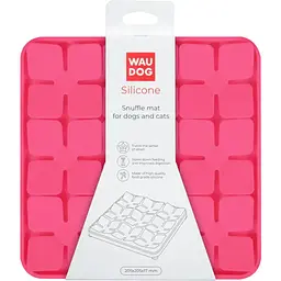 Миска-килимок для собак та котів Waudog Silicone для пошуку корму 205х205х17 мм рожевий - мініатюра 3