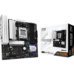 Материнська плата ASRock A620AM PRO RS (AM5/A620A, 4xDDR5, PCIex16, DP/HDMI, 2xSATA, 3xM.2, 2.5GLan, 8ch, mATX) - мініатюра 5